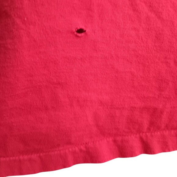 BVD XL Vintage Single Stitch T-shirt 1980s Mens CHERRY RED COTTON POCKET USA - Picture 3 of 6